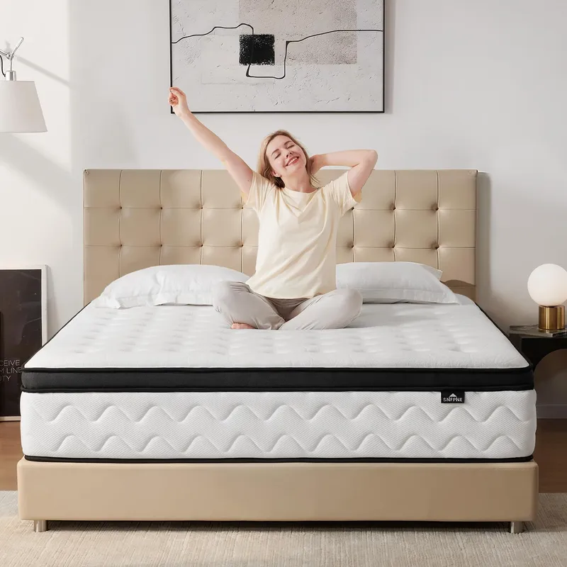 SNFPNE Full Size Mattress 12 Inch – Medium Firm Hybrid Mattress